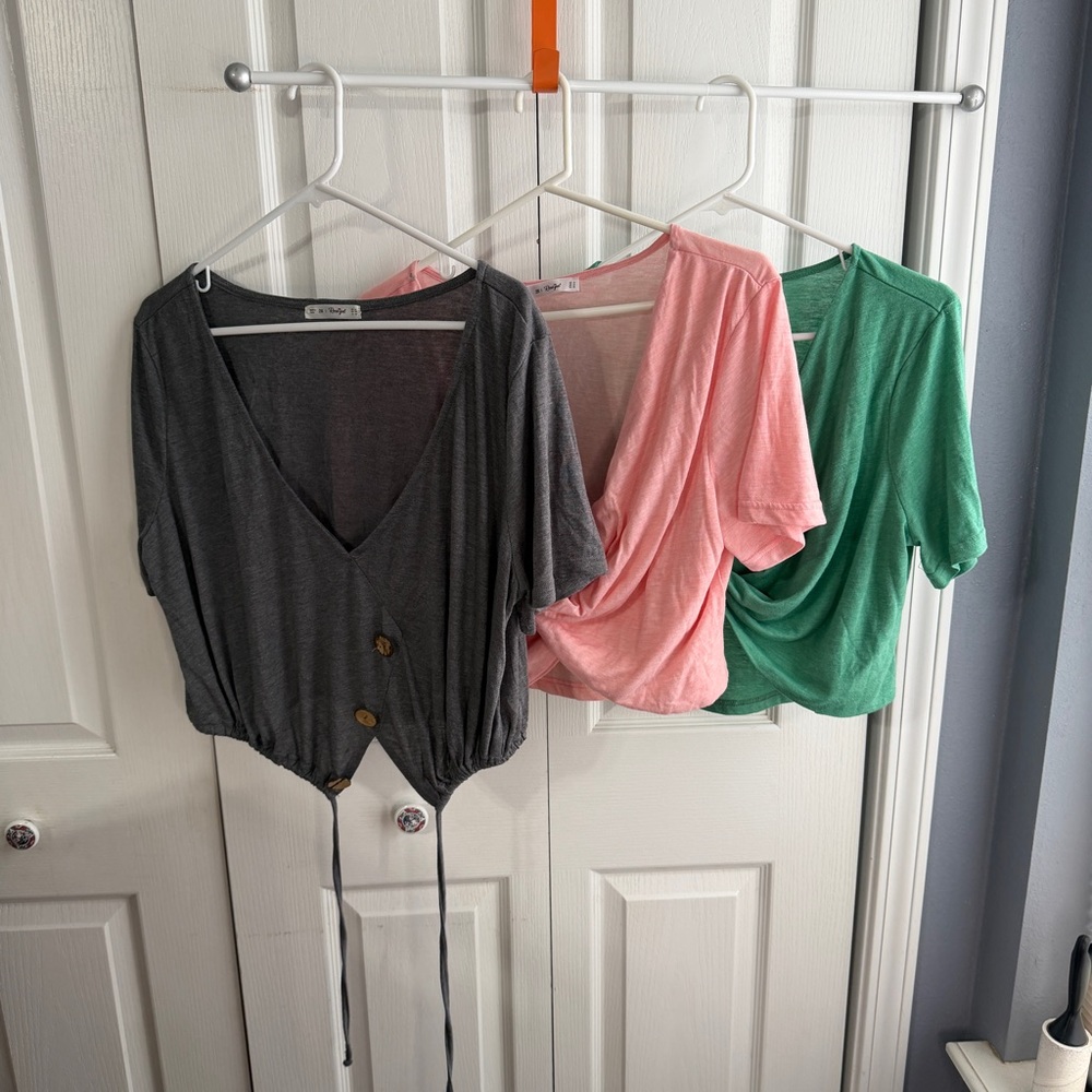 Rosegal‎ lot of 3 cropped tees size 2X